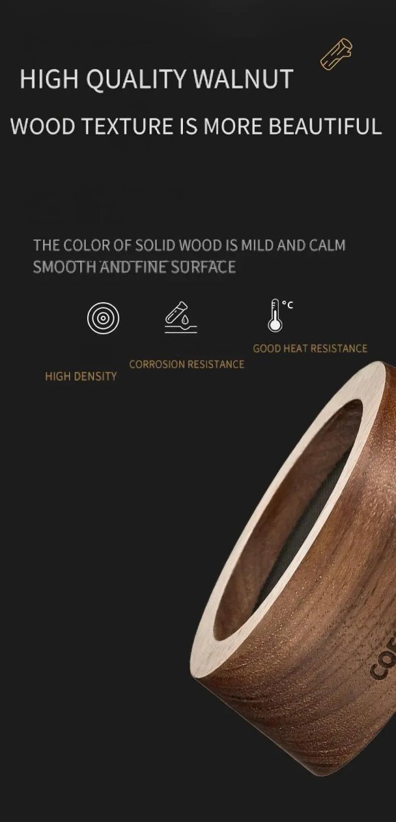 Walnut Espresso Tool Organizer Stand - Multi-Slot Storage for Tamper & Distributor Under $36 - Shop Coffee Hobby