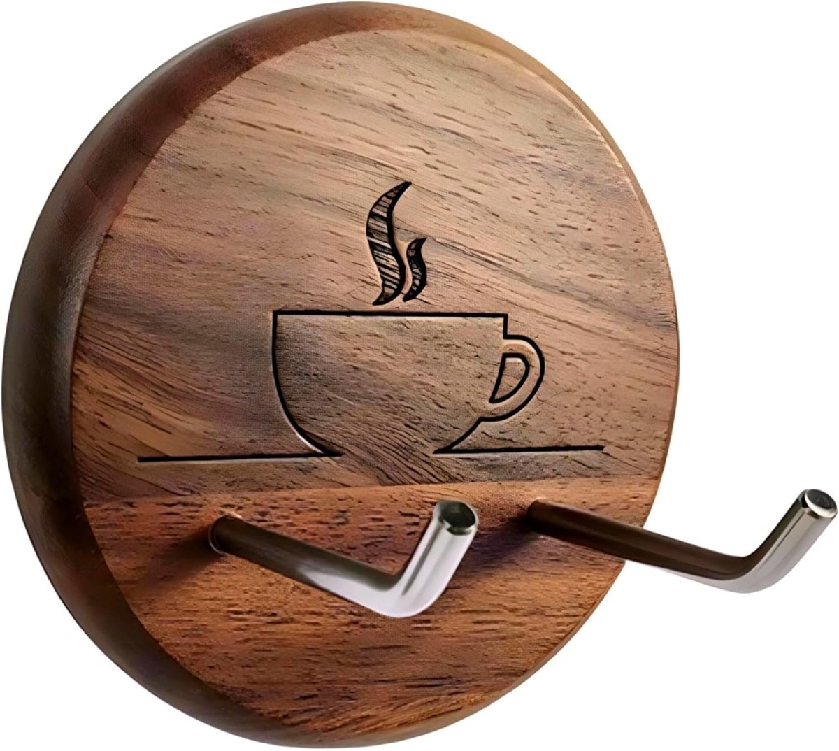 Walnut Wall-Mounted Portafilter Holder – Fits 51/54/58mm Espresso Machines - Shop Coffee Hobby