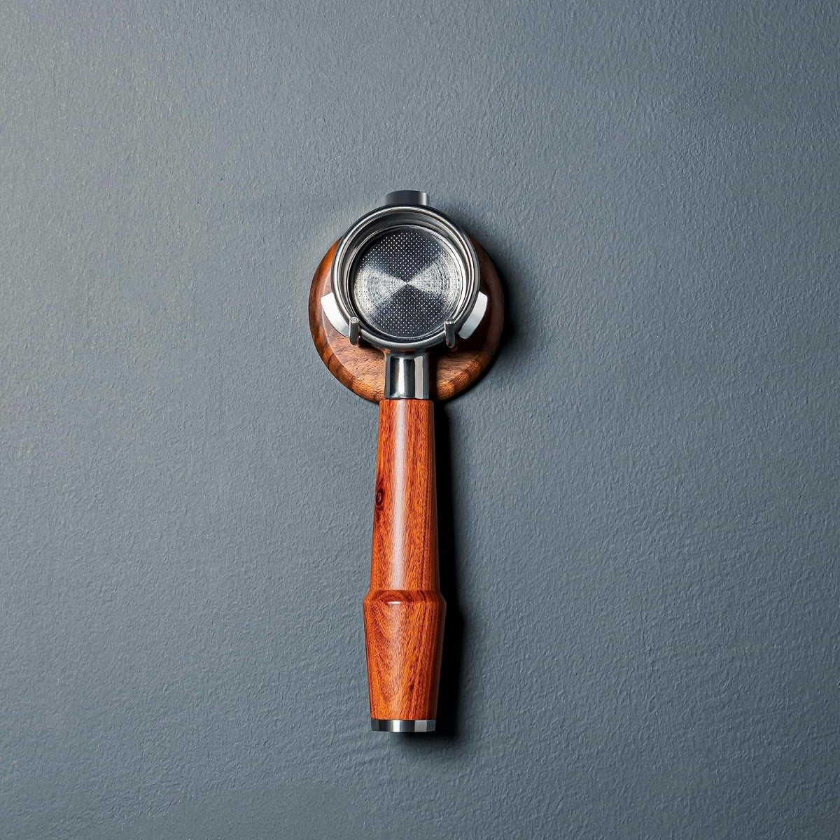Walnut Wall-Mounted Portafilter Holder – Fits 51/54/58mm Espresso Machines - Shop Coffee Hobby