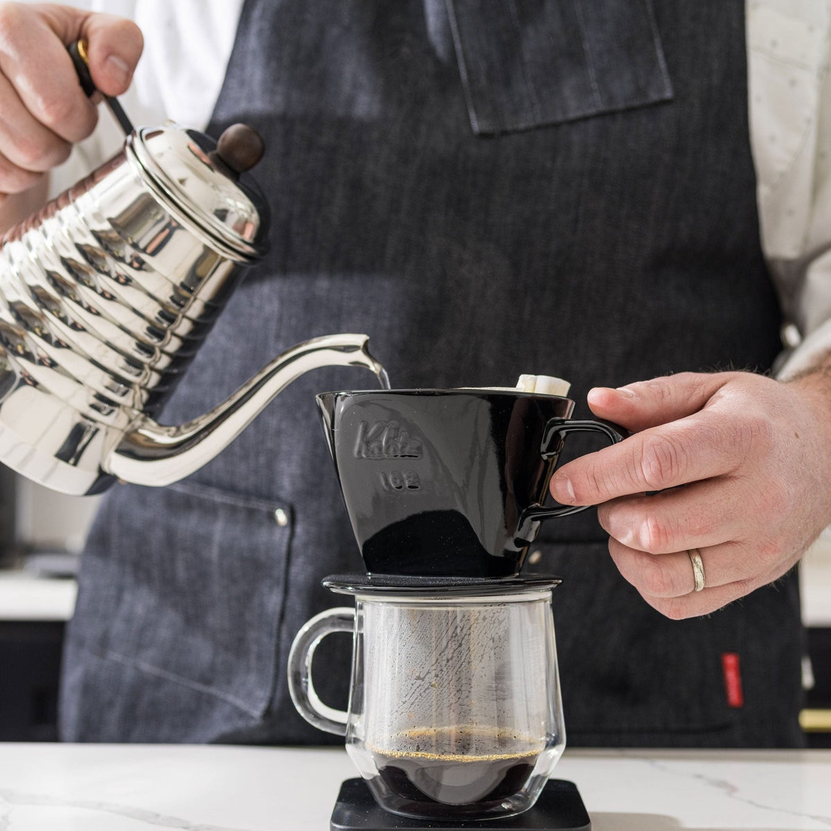 Kalita Style 102 Black Ceramic Pour-Over Dripper