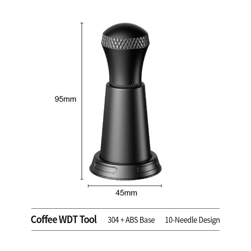 WDT Espresso Distribution Tool Espresso Stirrer Tools for Barista, 10 Needles Espresso Coffee Stirrer with Stand - Haynesworld General Goods