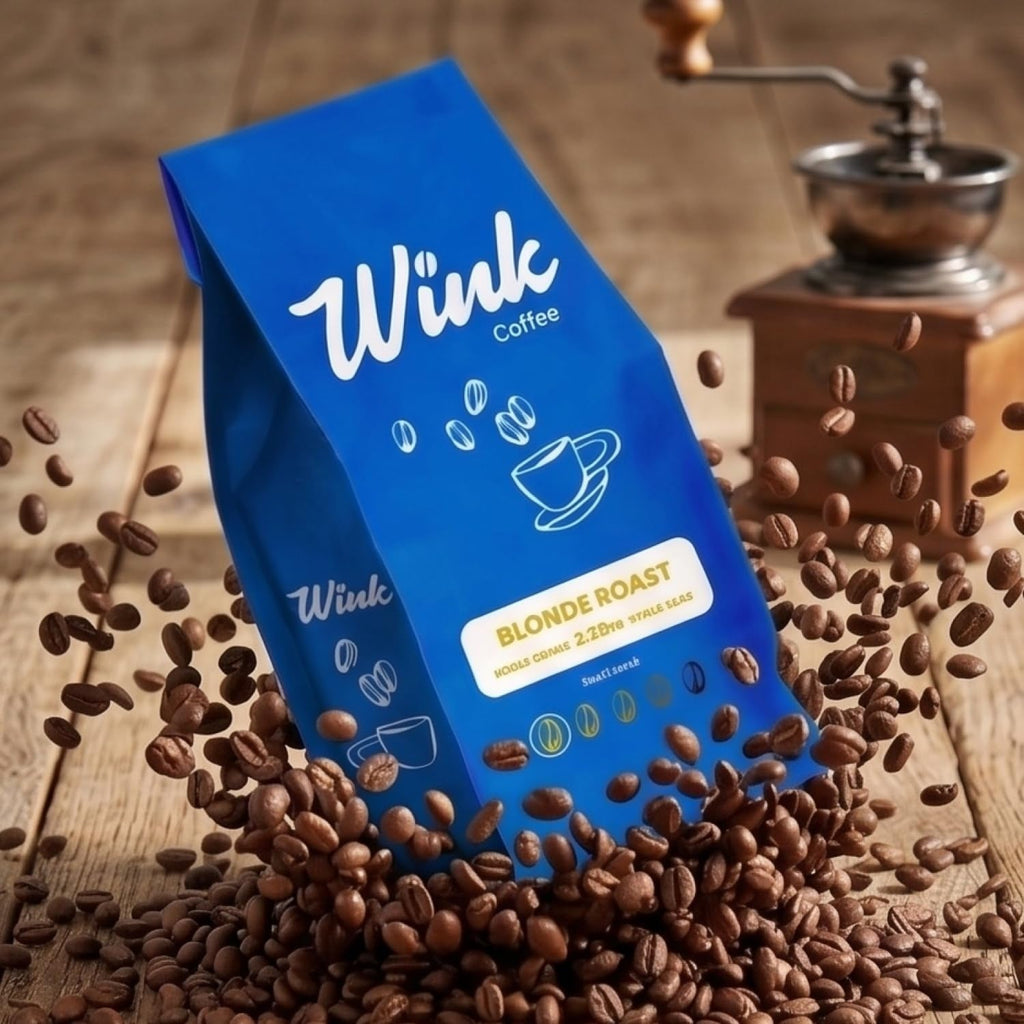 Wink Coffee - Blonde Roast Whole Bean Coffee, 2.2 Lb Bag, - Haynesworld General Goods
