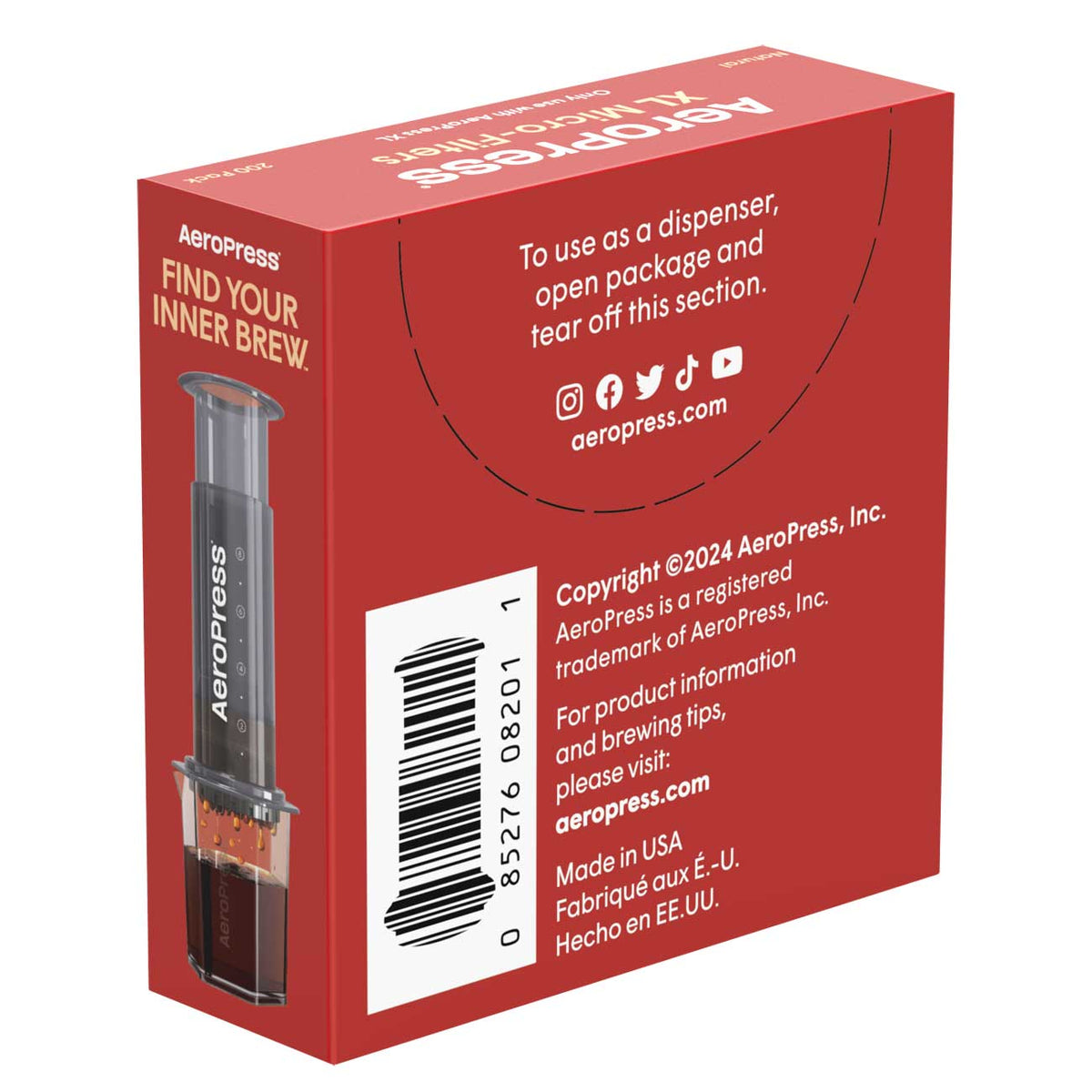 AeroPress XL Natural Paper Micro-Filters, 200 Count