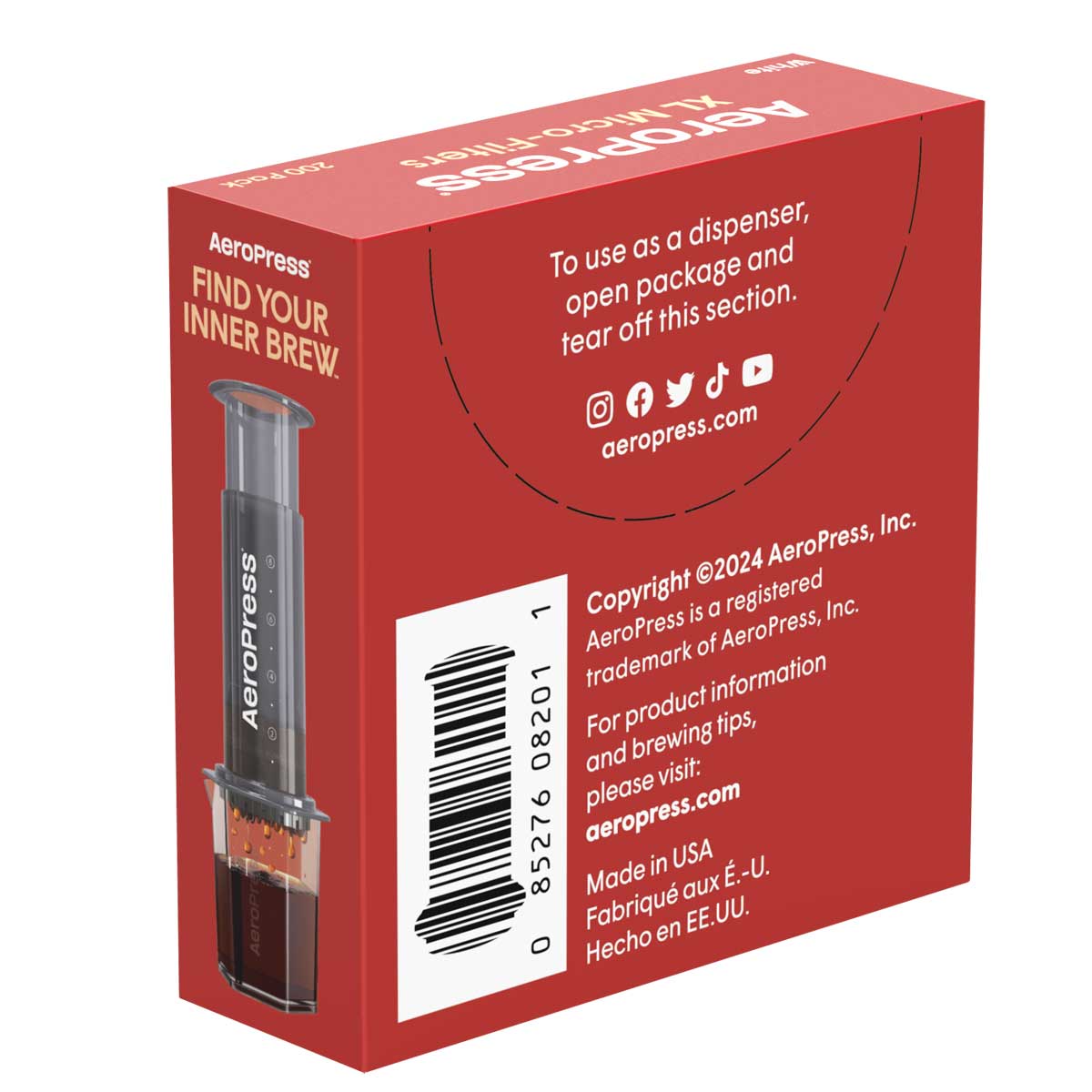 AeroPress XL Paper Micro-Filters, 200 Count