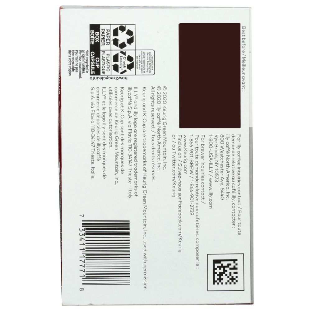 Illy Intenso Dark Roast K-Cup Coffee Pods, 10 Count