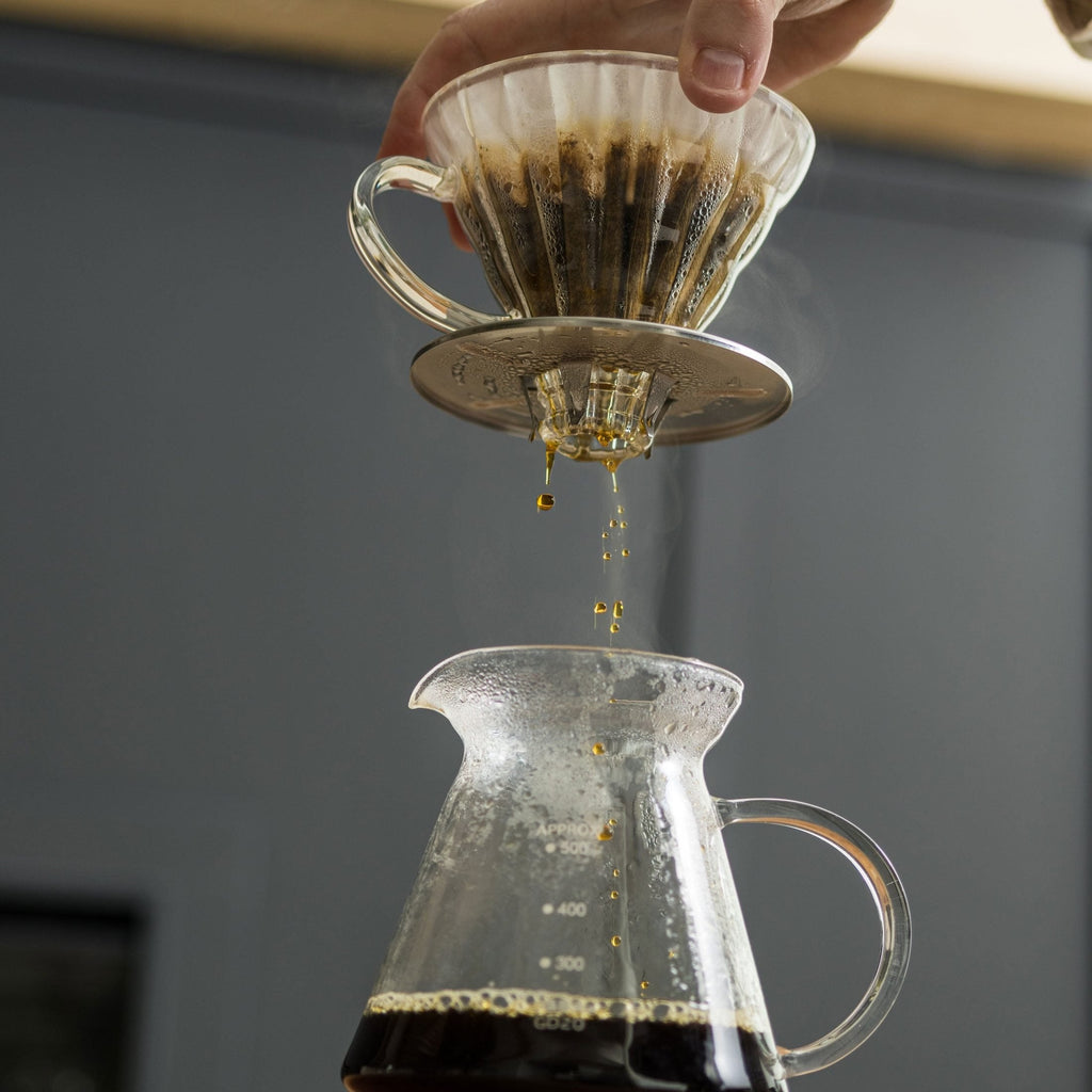 Yama Glass Cone Coffee Dripper – Stainless Steel (2–4 Cup Brewer) - Shop Coffee Hobby