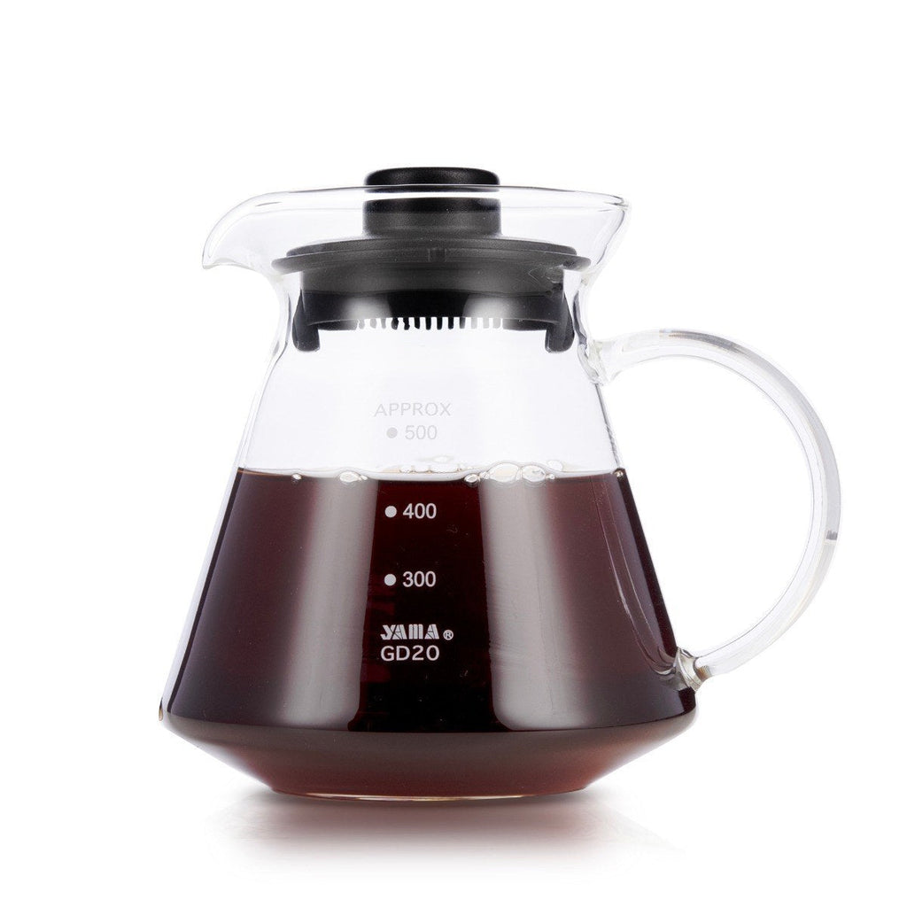 Espresso Parts Yama 20 oz Glass Decanter for pour-over brewing